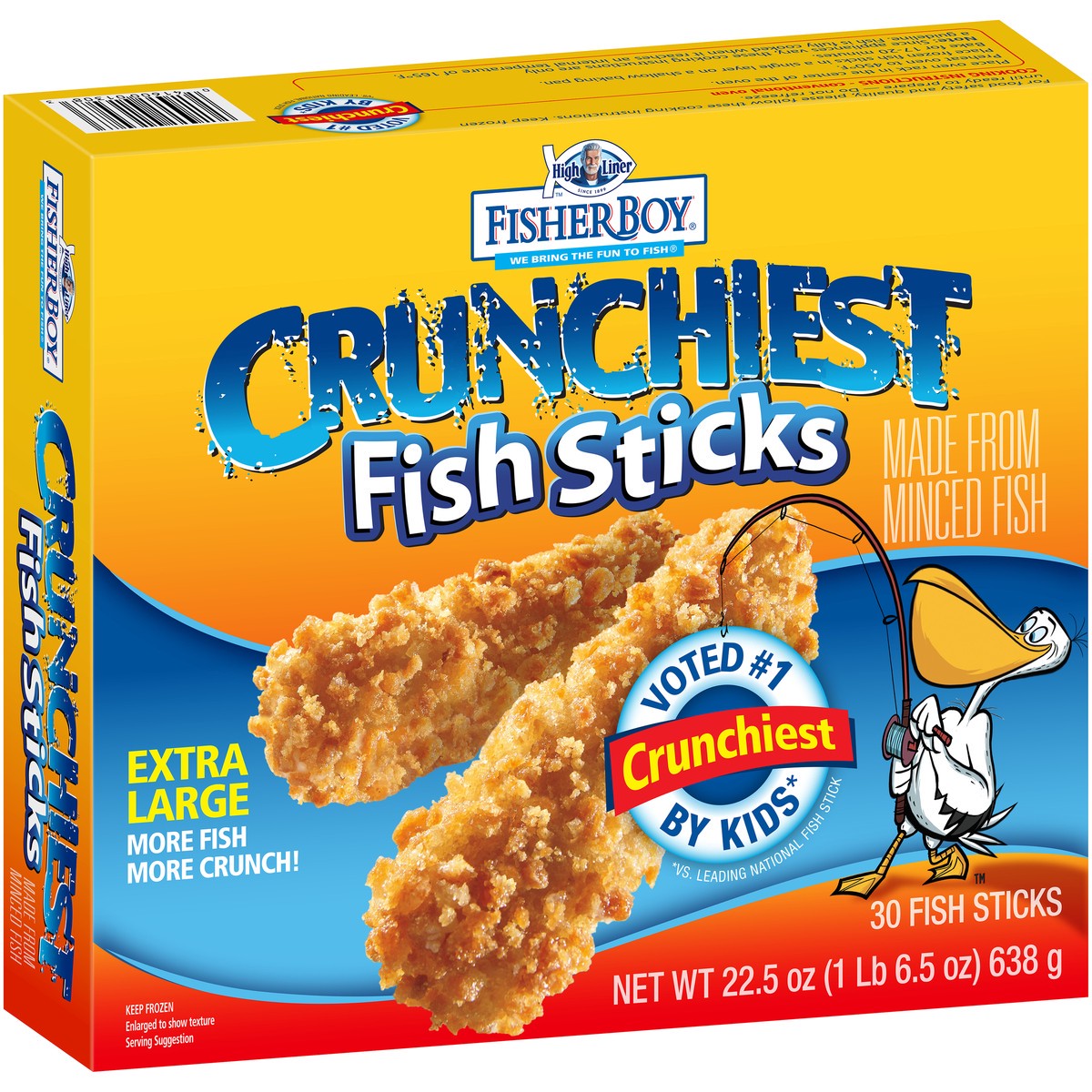 slide 9 of 14, Fisher Boy High Liner Fisher Boy Crunchiest Fish Sticks 22.5 oz. Box, 22.5 oz