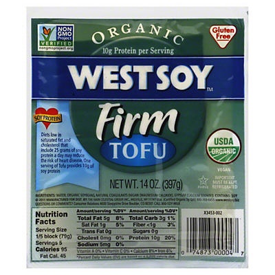slide 1 of 1, Westsoy Organic Firm Tofu, 14 oz