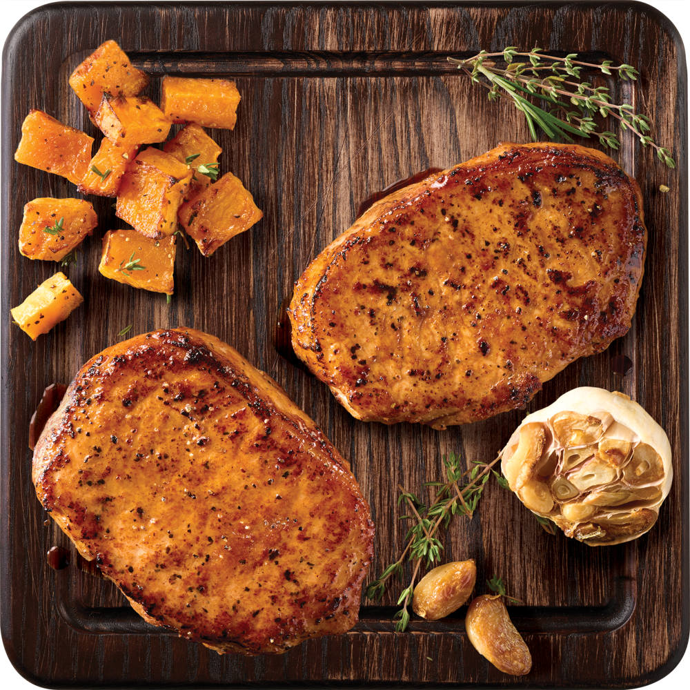 slide 2 of 3, Tyson Premium Quality Freshly Seasoned Savory Campfire Boneless Pork Chops, 0.75 lb