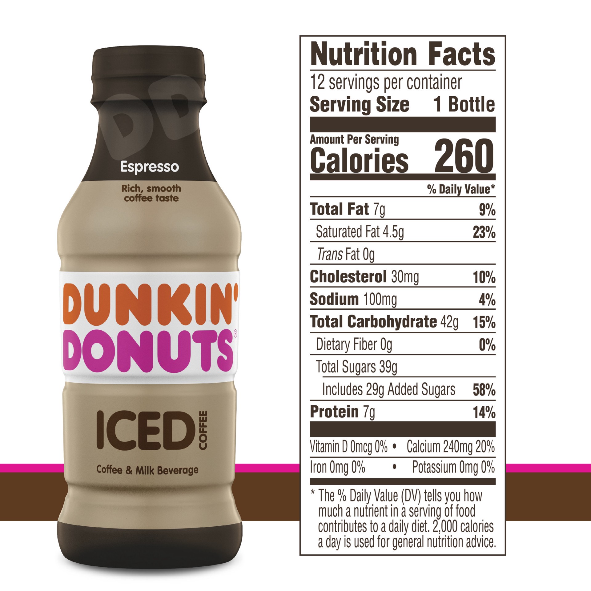 slide 12 of 13, Dunkin' Espresso Iced Coffee - 13.7 oz, 13.70 fl oz