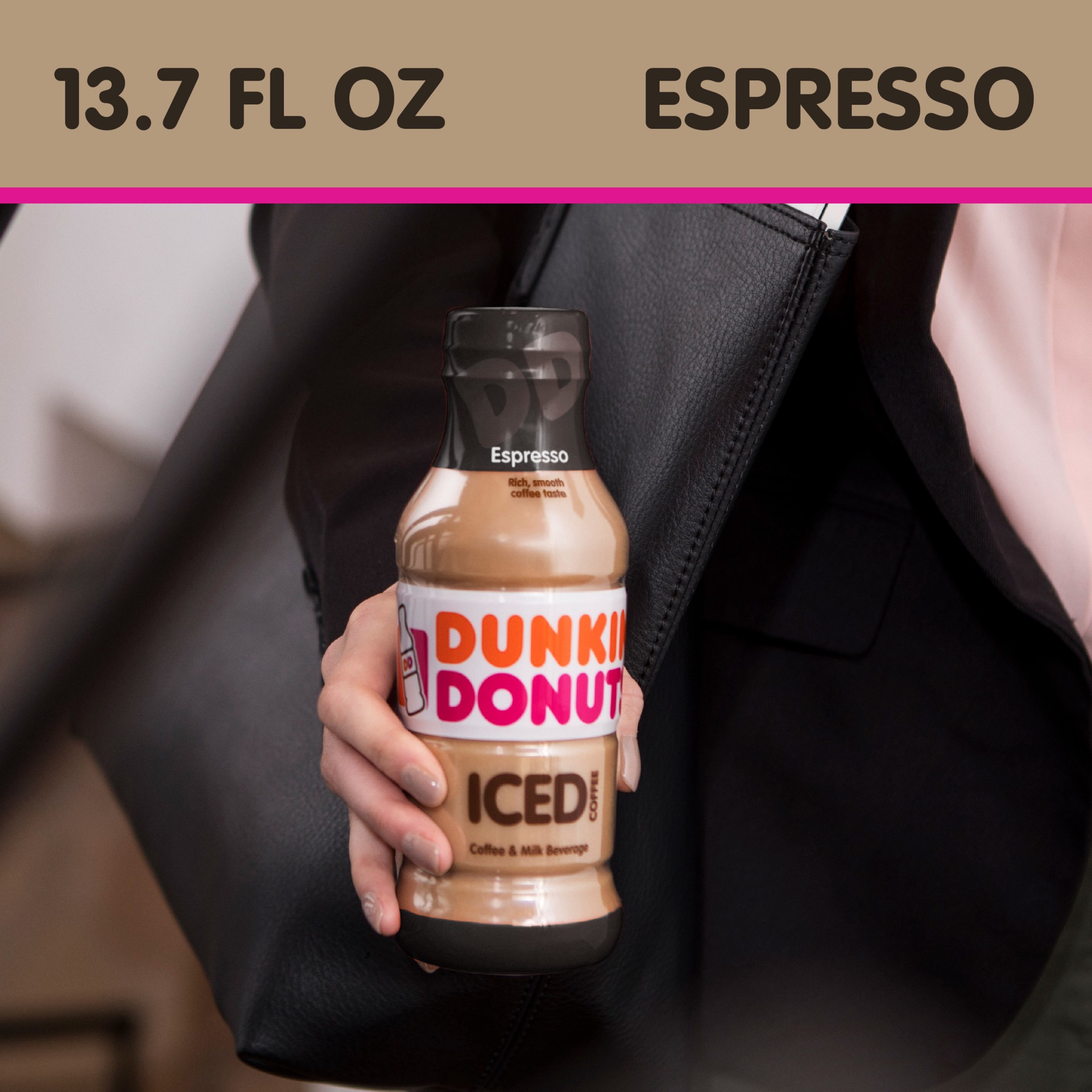 slide 8 of 13, Dunkin' Espresso Iced Coffee - 13.7 oz, 13.70 fl oz