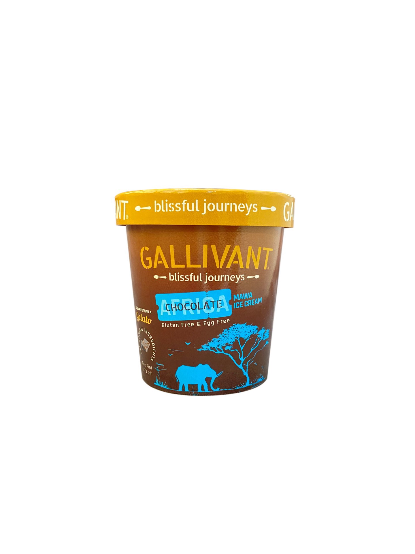 slide 1 of 1, Gallivant African Chocolate Mawa Ice Cream, 1 pint