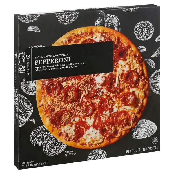 slide 1 of 1, Publix Premium Stone-Baked Crust Pepperoni Pizza, 18.7 oz