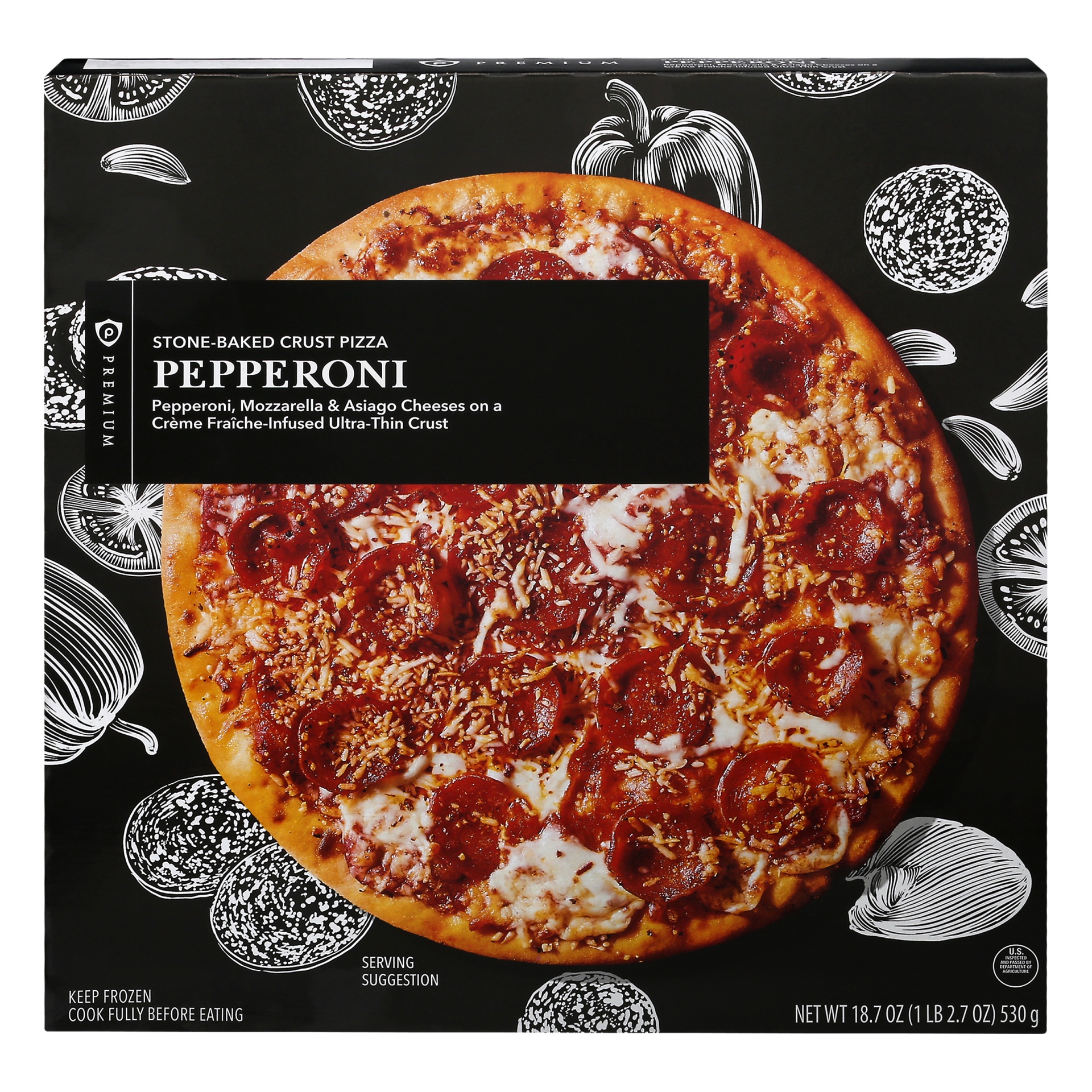 slide 1 of 1, Publix Premium Stone-Baked Crust Pepperoni Pizza, 18.7 oz