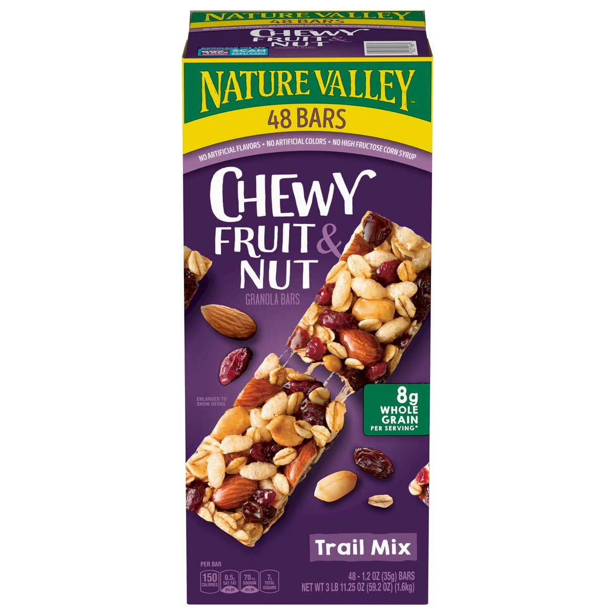 slide 10 of 14, Nature Valley Chewy Fruit and Nut Granola Bars, Trail Mix Snack Bars, 48 ct, 57.6 OZ, 48 ct