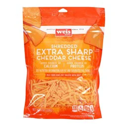 Weis Quality Wisconsin Extra Sharp Cheddar Shredded Cheese