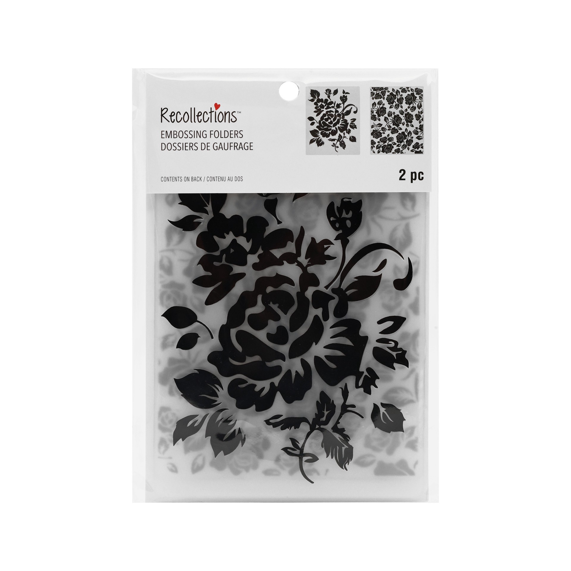 slide 3 of 5, Rose Embossing Folders Set By Recollections, 4.25 in x 5.5 in