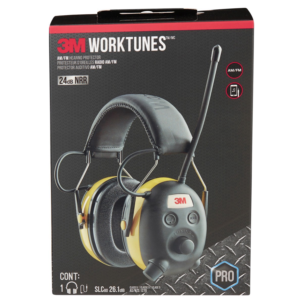 slide 1 of 5, 3M Tekk Protection WorkTunes Earmuff, 1 ct