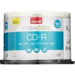 Maxell Max Data 700MB CD-R, 50 Pack