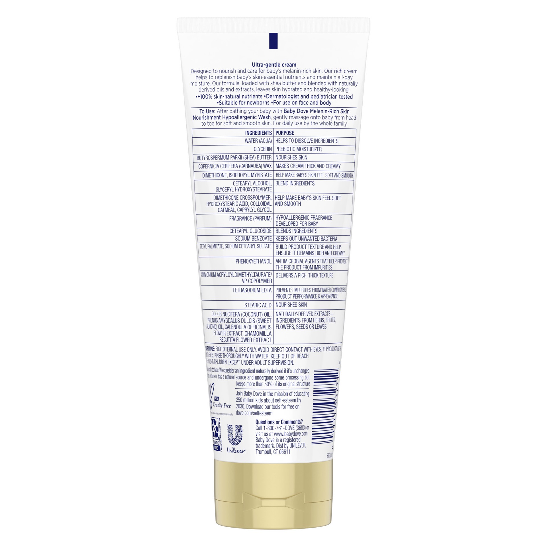 slide 3 of 4, Baby Dove Sensitive Baby Cream Melanin-rich Skin Nourishment, 8 oz, 8 fl oz