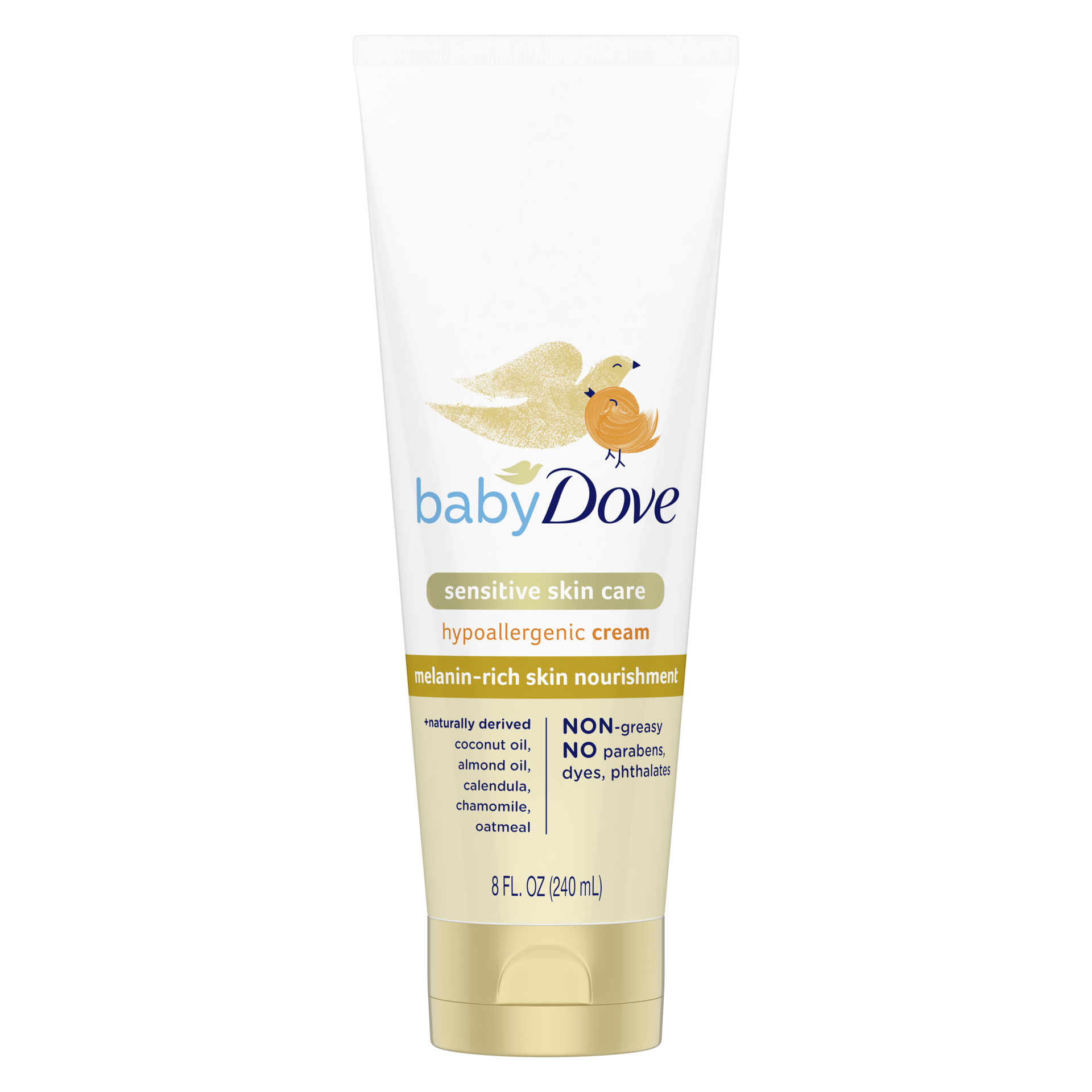 slide 2 of 4, Baby Dove Sensitive Baby Cream Melanin-rich Skin Nourishment, 8 oz, 8 fl oz
