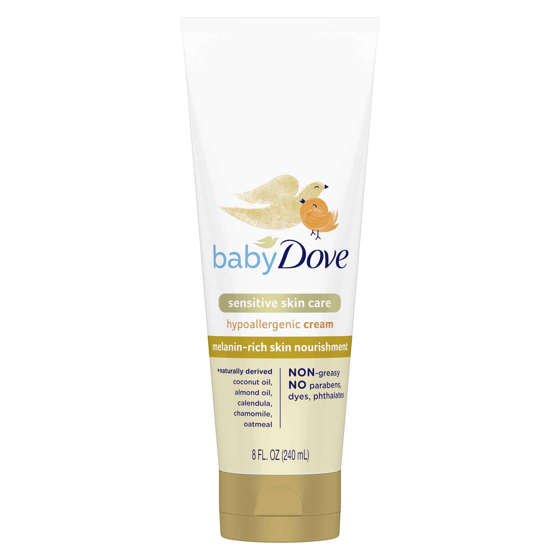 slide 1 of 4, Baby Dove Sensitive Baby Cream Melanin-rich Skin Nourishment, 8 oz, 8 fl oz