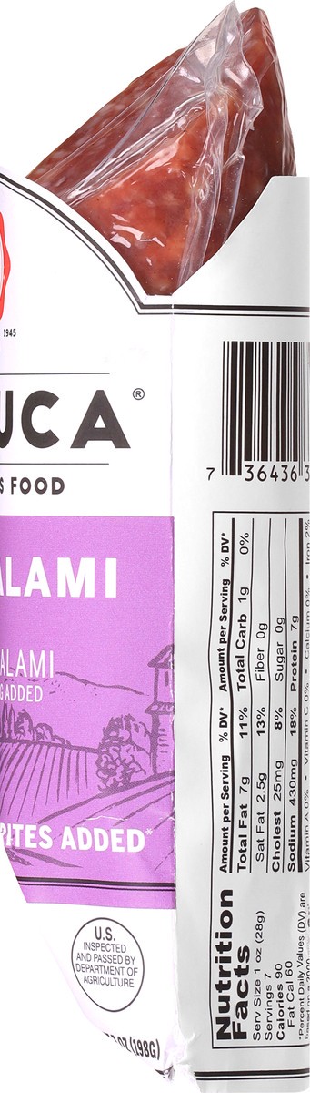 slide 5 of 12, Del Duca Uncured Hard Salami 7 oz, 7 oz