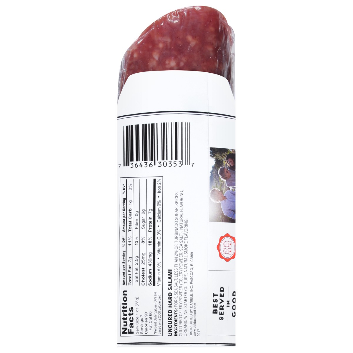 slide 9 of 12, Del Duca Uncured Hard Salami 7 oz, 7 oz