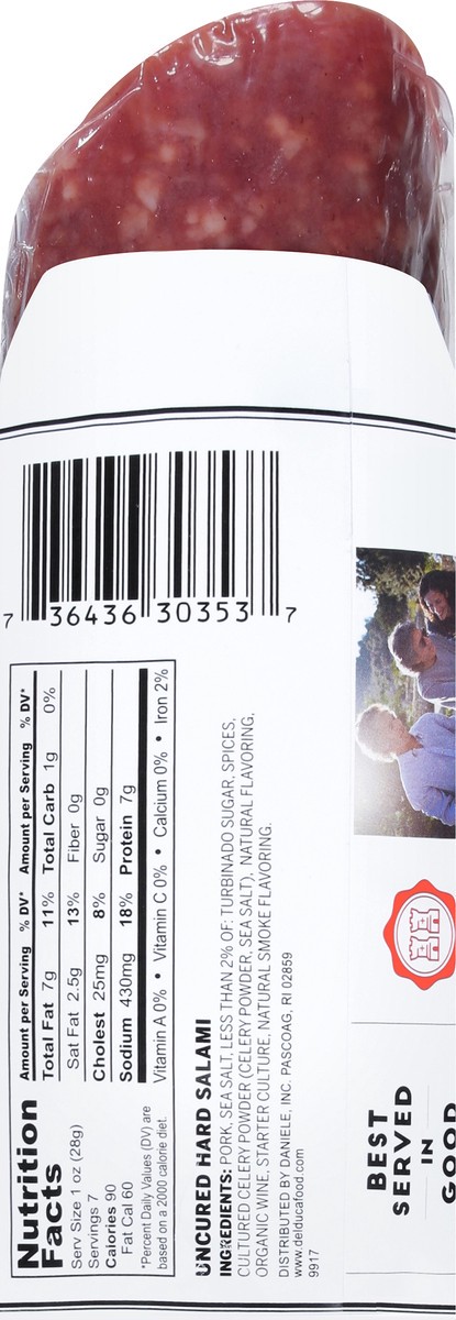 slide 12 of 12, Del Duca Uncured Hard Salami 7 oz, 7 oz