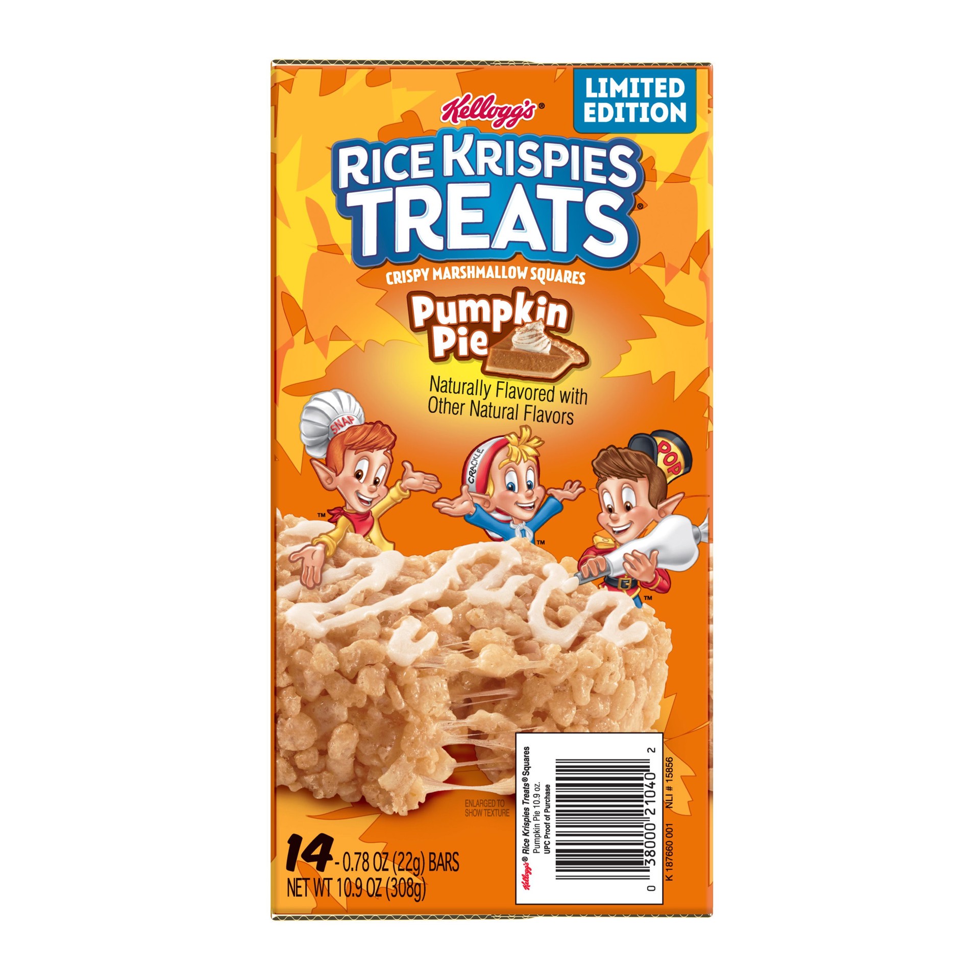 slide 3 of 5, Rice Krispies Treats Pumpkin Pie Crispy Marshmallow Squares, 10.9 oz