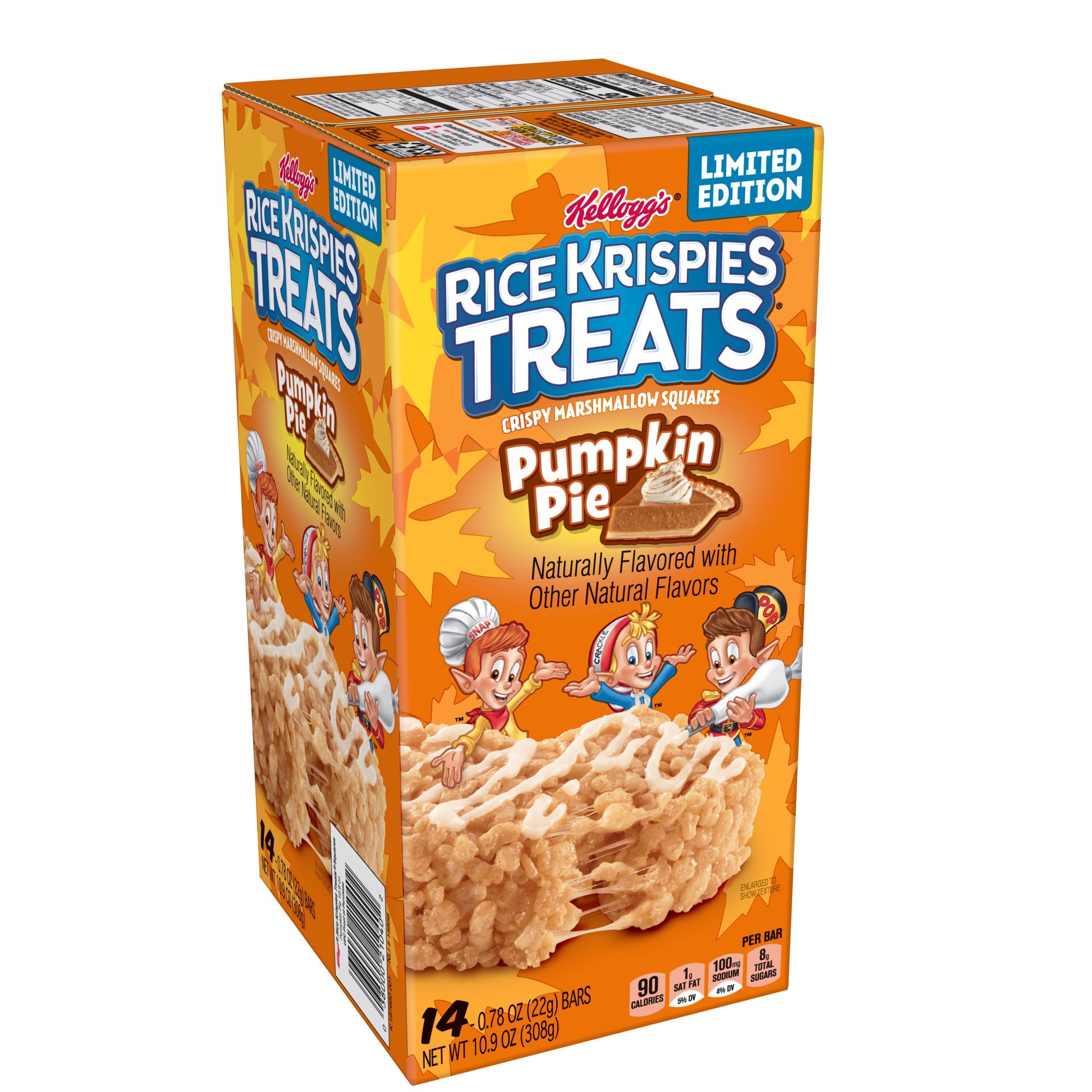 slide 1 of 5, Rice Krispies Treats Pumpkin Pie Crispy Marshmallow Squares, 10.9 oz