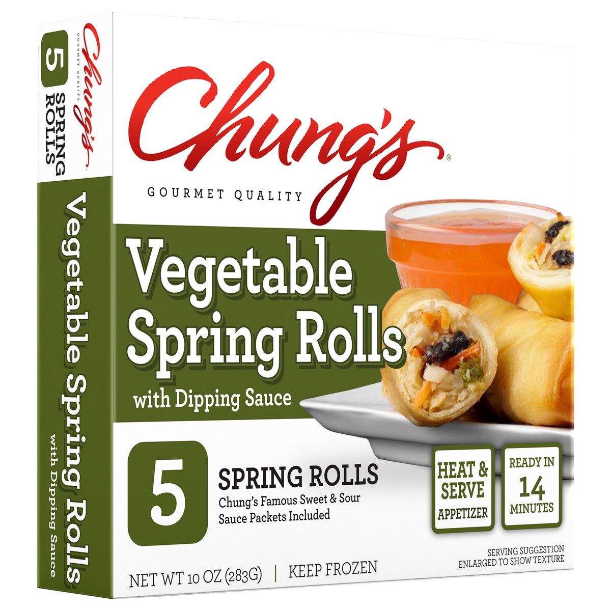 slide 4 of 8, Chung's All Natural Vegetable Spring Rolls, 5 ct
