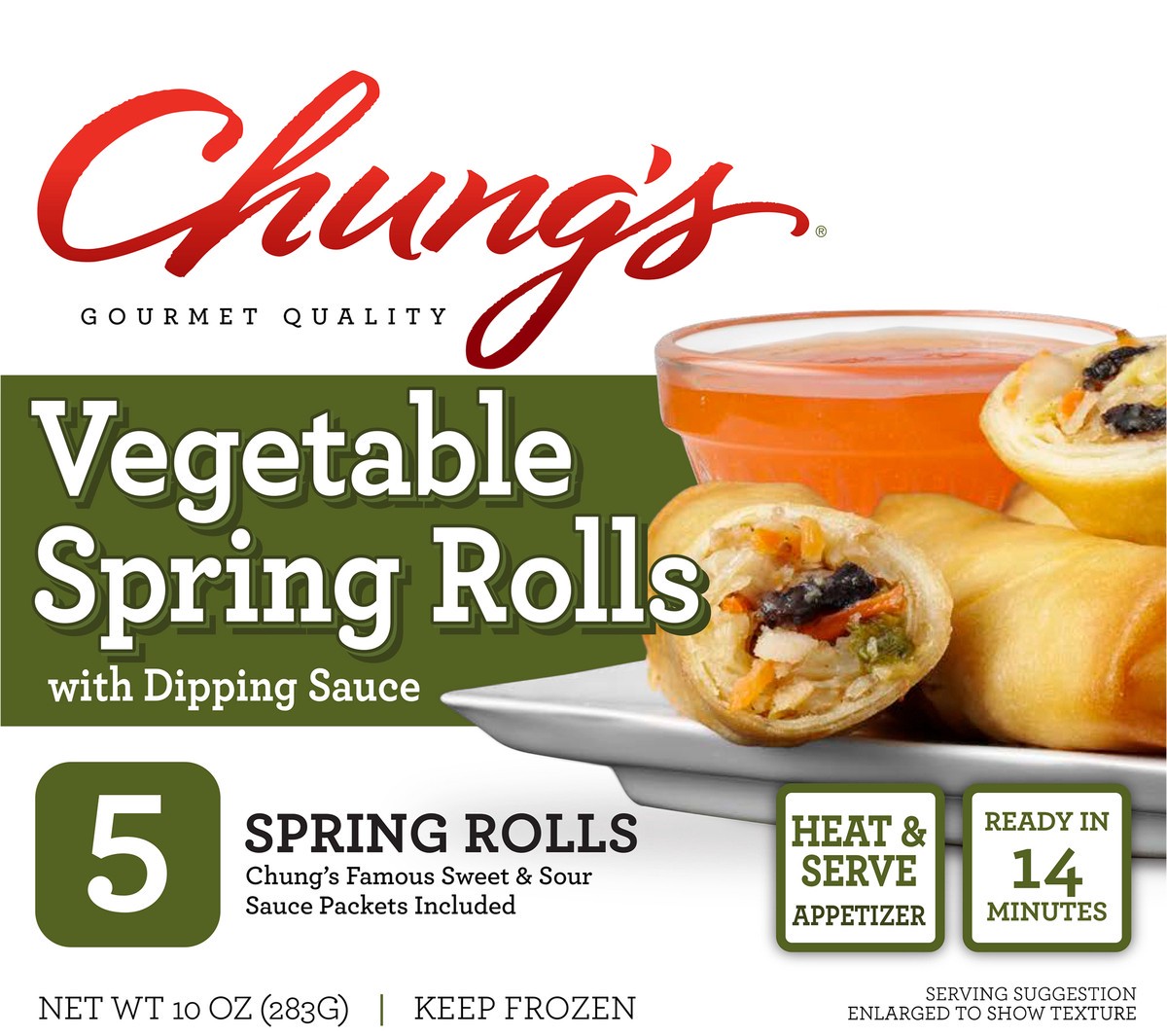 slide 6 of 8, Chung's All Natural Vegetable Spring Rolls, 5 ct