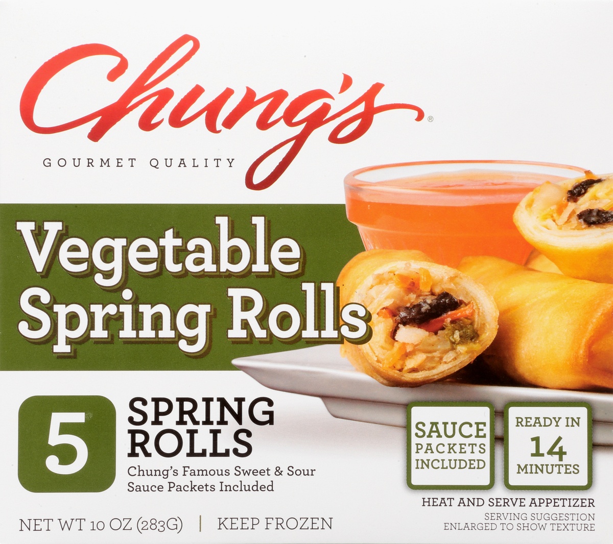 slide 9 of 10, Chung's All Natural Vegetable Spring Rolls, 5 ct