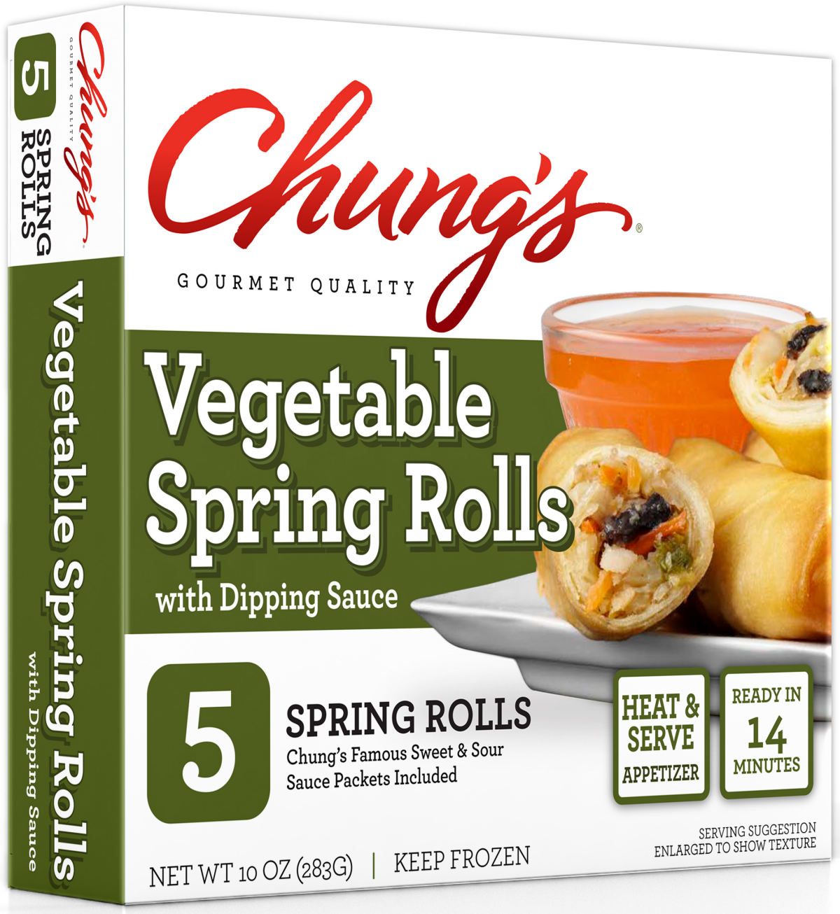 slide 1 of 8, Chung's All Natural Vegetable Spring Rolls, 5 ct