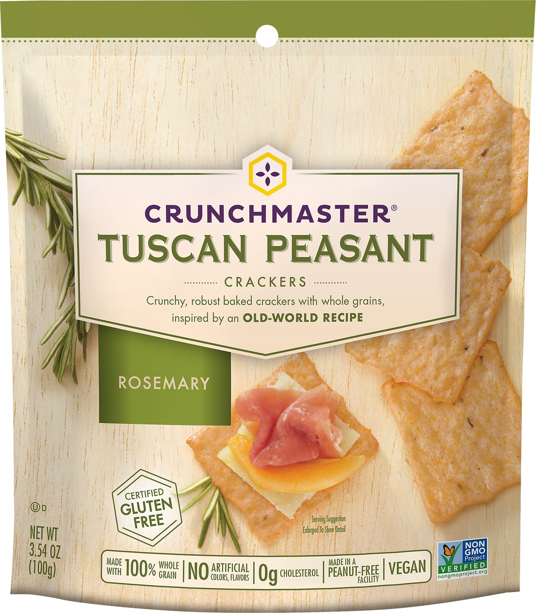 slide 6 of 7, Crunchmaster Tuscan Peasant Crackers Rosemary, 3.5 oz