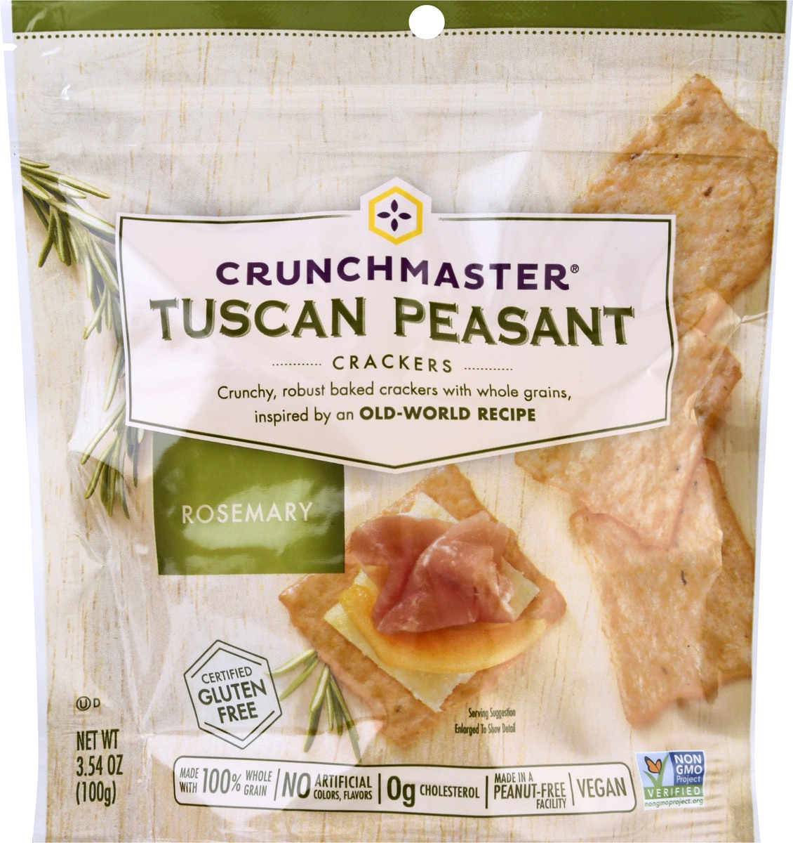 slide 9 of 10, Crunchmaster Tuscan Peasant Crackers Rosemary, 3.5 oz