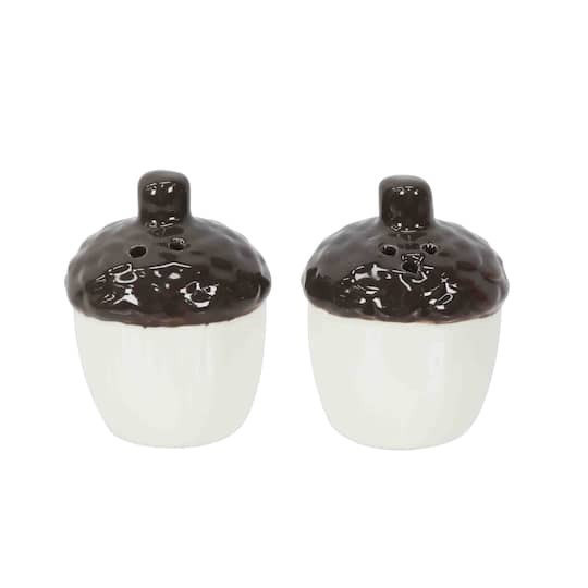 slide 1 of 3, Mini Acorn Ceramic Salt & Pepper Shaker Set By Ashland, 2.5 in