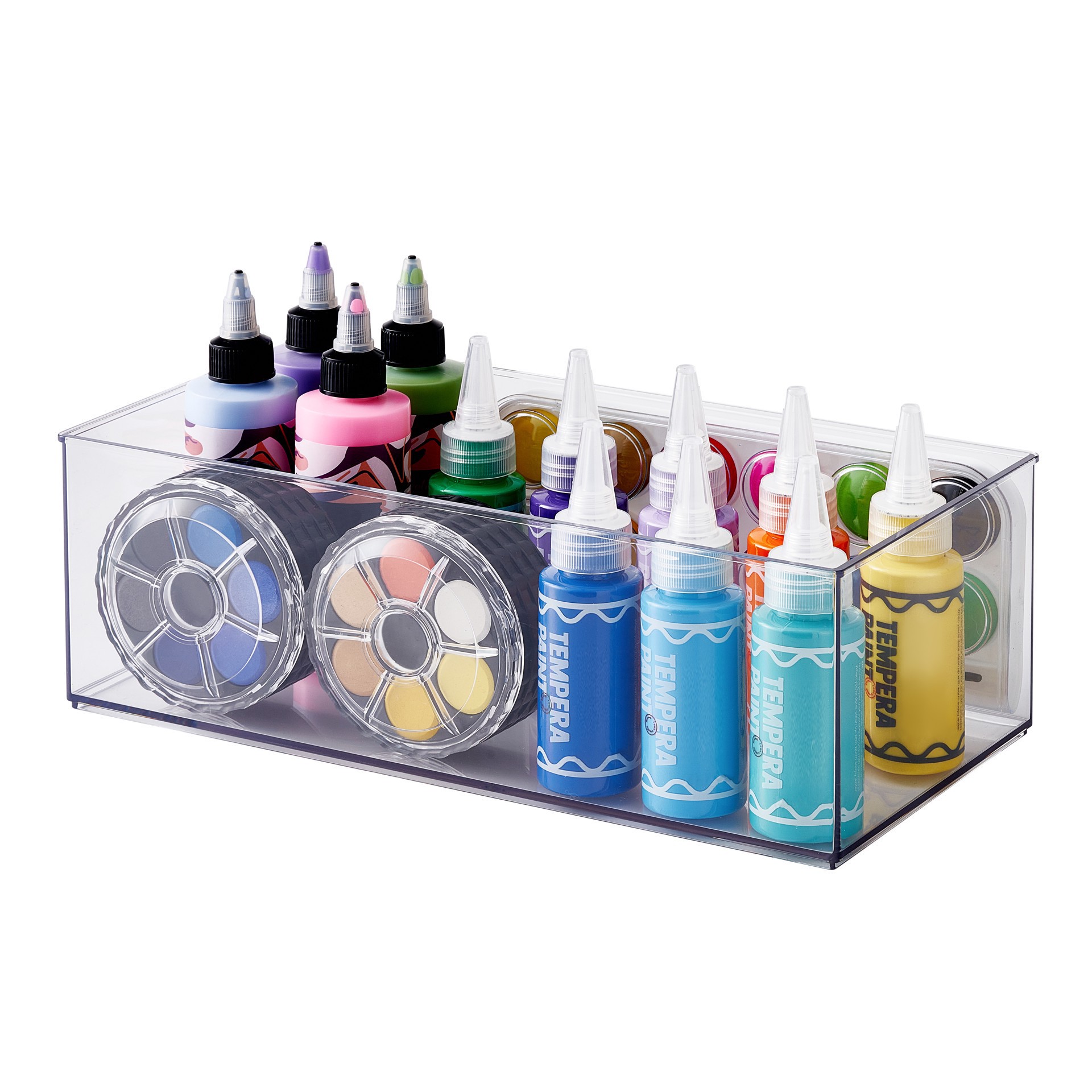 slide 6 of 6, 12" X 6" Clear Stacking Storage Bin By Simply Tidy, 12 in x 6 in