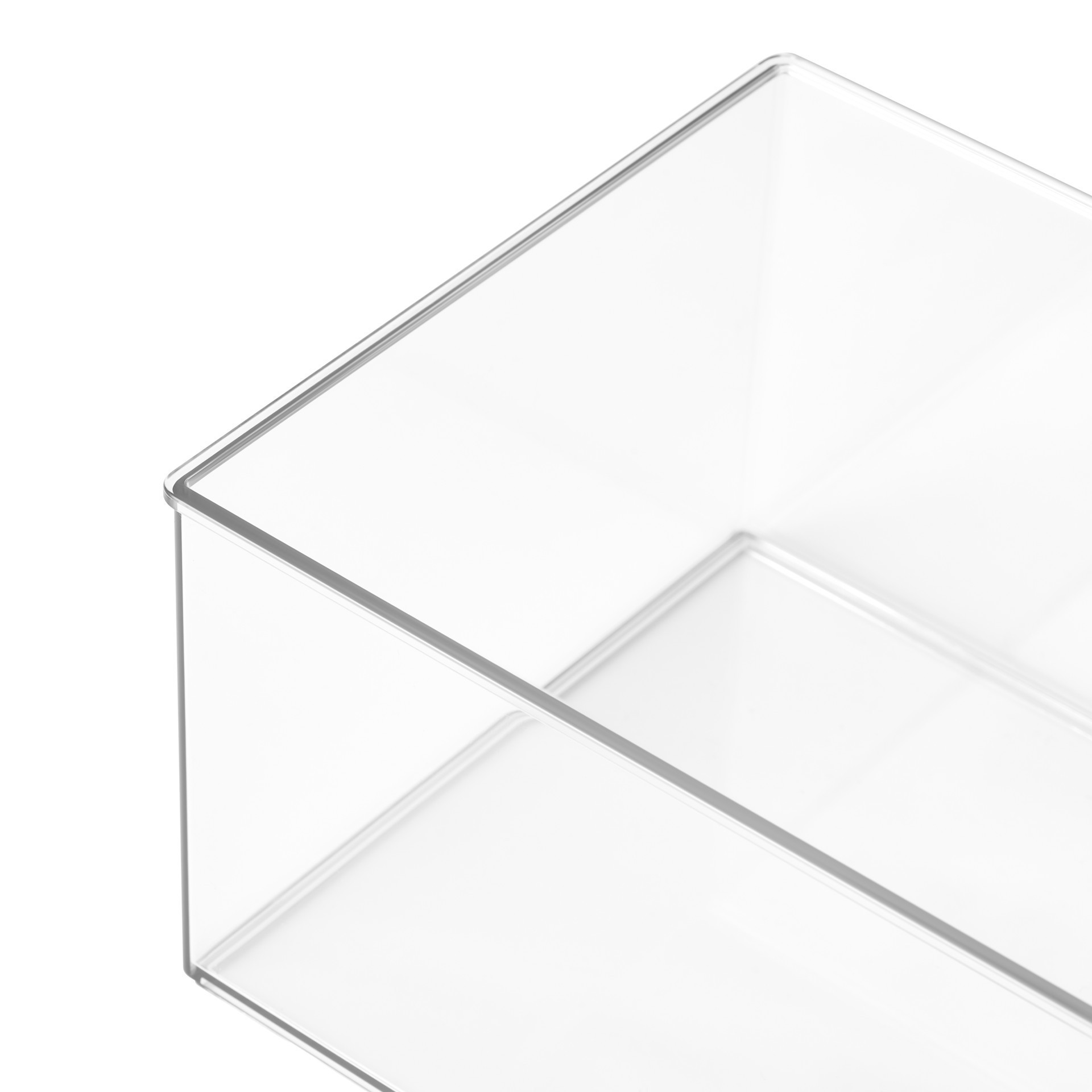 slide 3 of 6, 12" X 6" Clear Stacking Storage Bin By Simply Tidy, 12 in x 6 in
