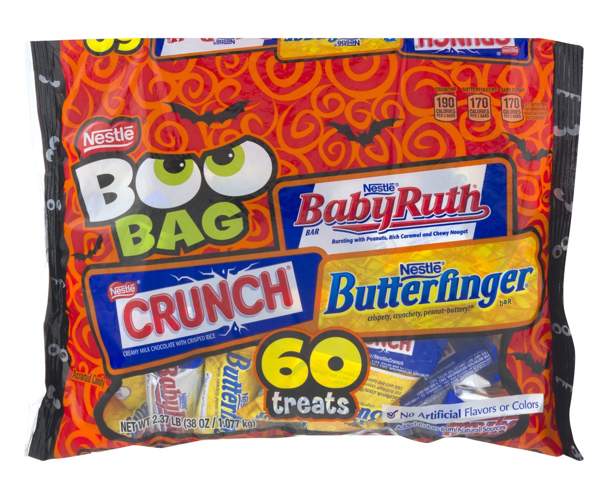 slide 1 of 1, Butterfinger Baby Ruth And Crunch Halloween Variety Bag, 60 ct; 38 oz