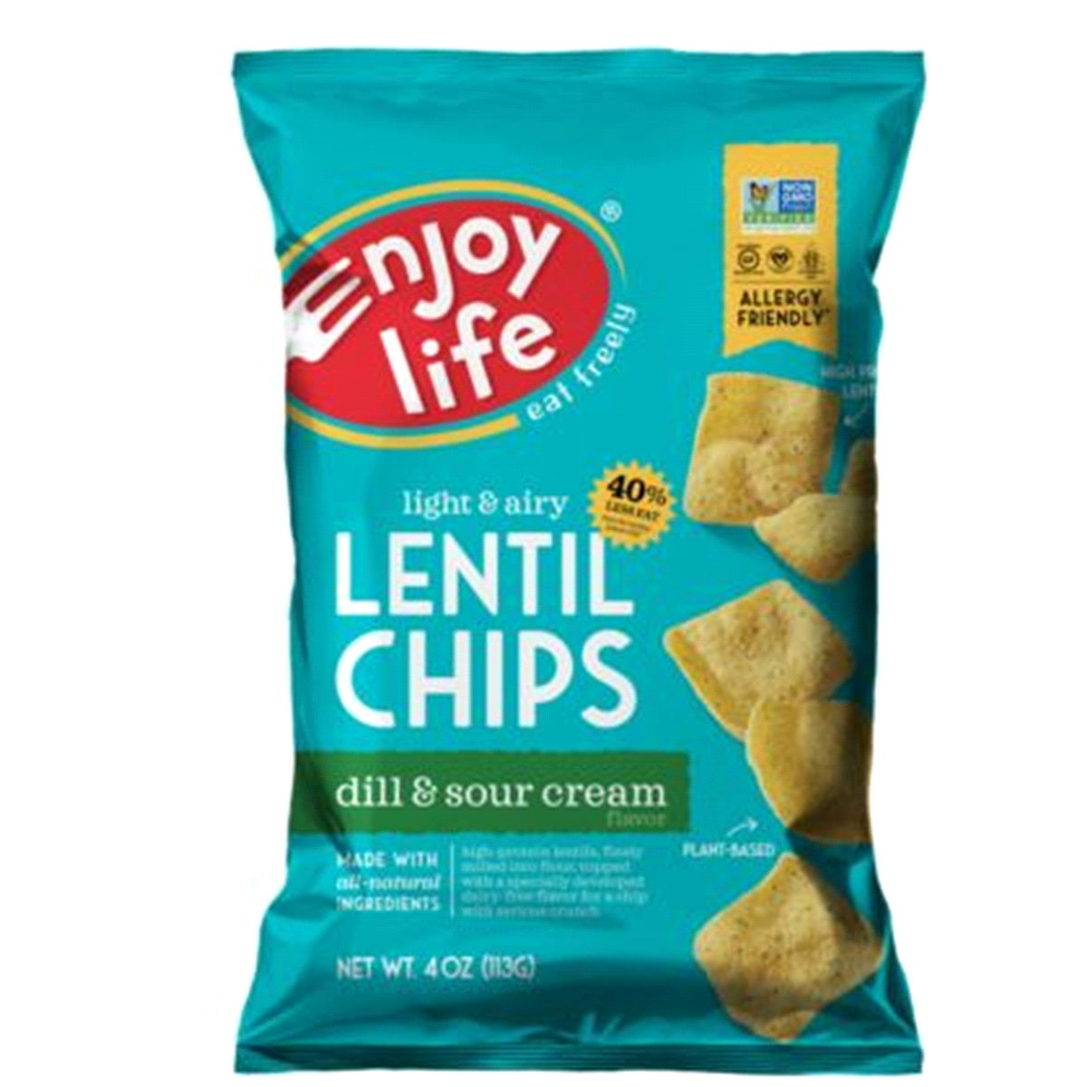 slide 1 of 6, Enjoy Life Plentils Crunchy Dill & Sour Cream Lentil Chips, 4 oz