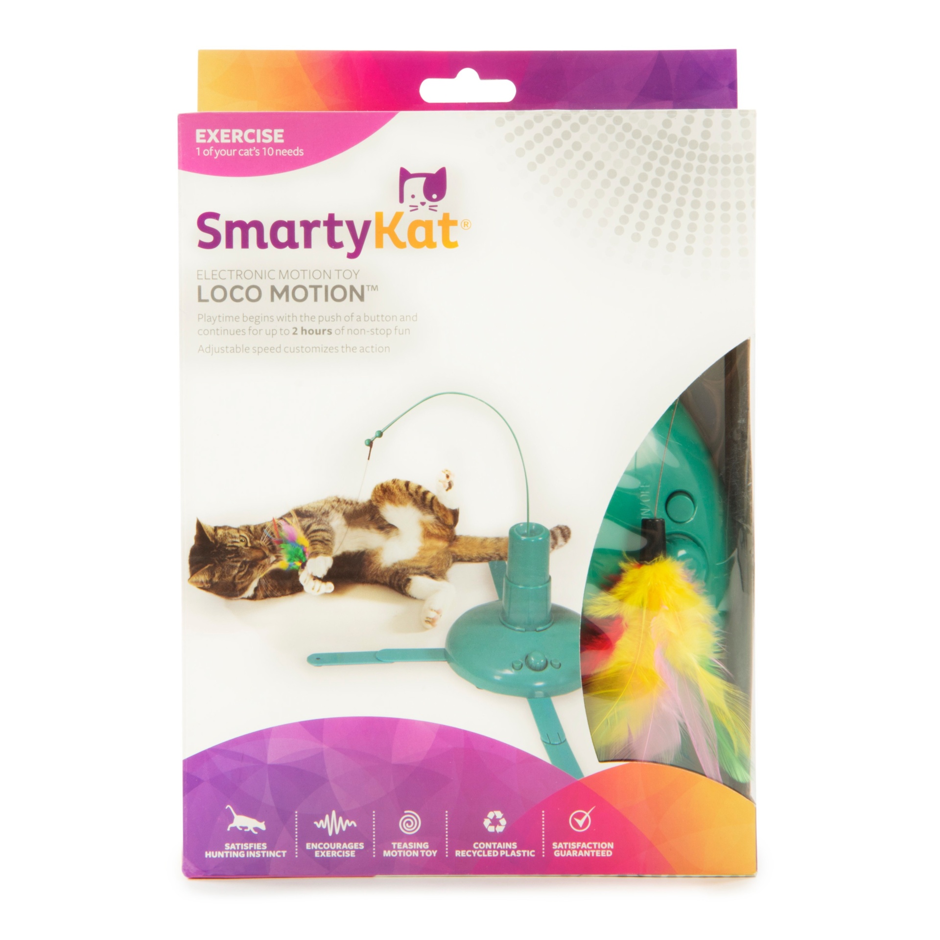 slide 1 of 4, SmartyKat Loco Motion Pet Toy, 1 ct