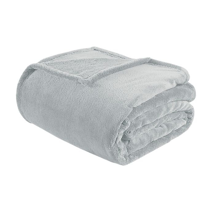 slide 1 of 2, Intelligent Design Twin/Twin XL Microlight Plush Blanket - Grey, 1 ct