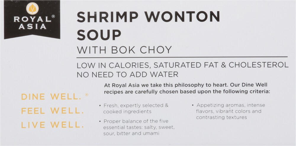 slide 3 of 4, Royal Asia Dim Sum Shrimp Wonton Soup with Bok Choy 2 ea, 2 ct