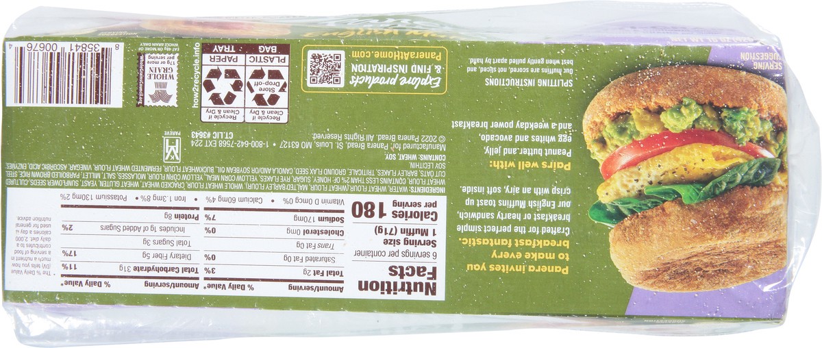 slide 6 of 9, Panera Bread English Muffins, Multi-Grain,