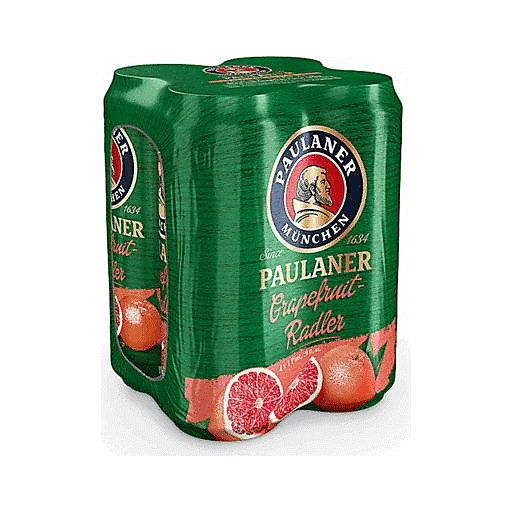 slide 1 of 1, Paulaner Grapefruit Radler 4 Pack Can, 4 ct; 16.9 oz