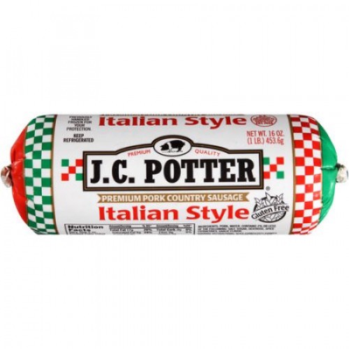 slide 1 of 1, J.C. Potter Italian Roll Sausage, 16 oz