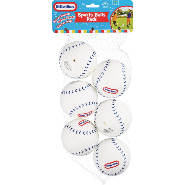 slide 1 of 1, Lt Pvc Soft Baseball Netted 6Pk, 1 ct