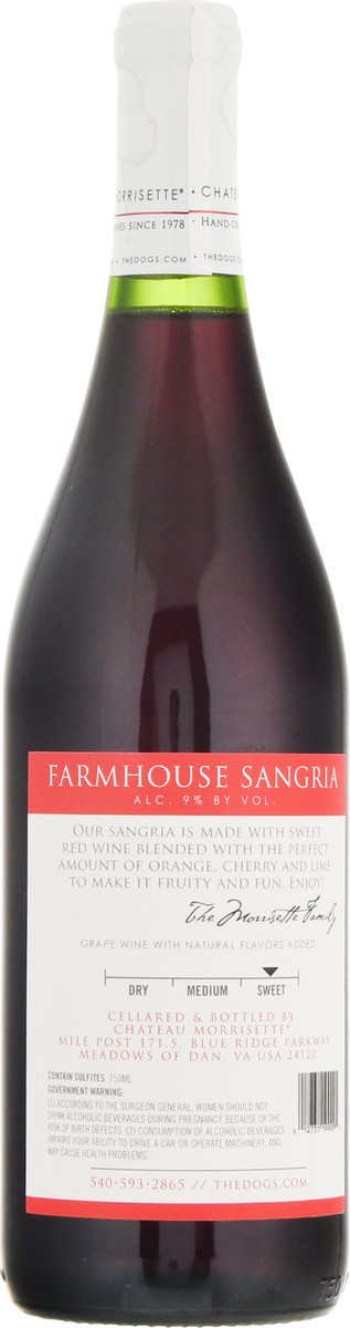 slide 7 of 9, Chateau Morrisette Orchard Series Sweet Farmhouse Sangria Wine 750 ml, 750 ml