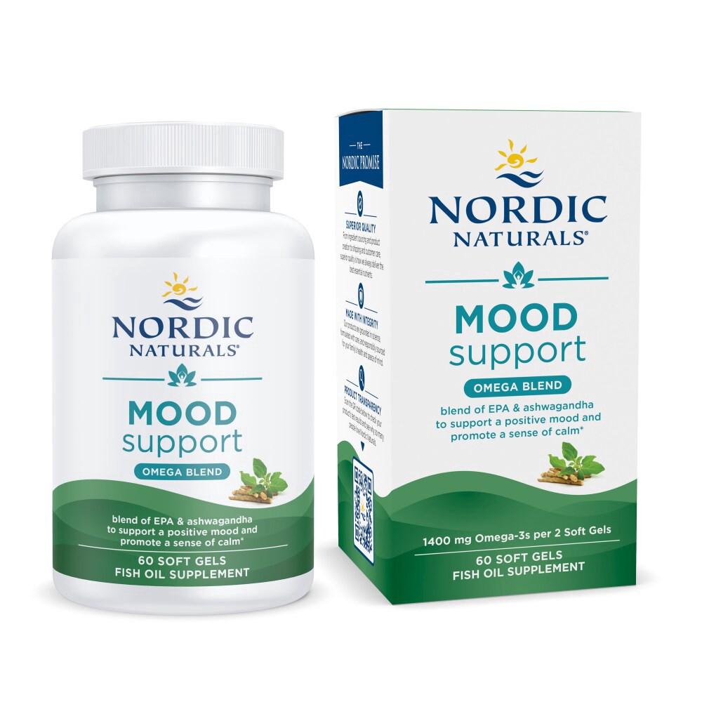 slide 4 of 5, Nordic Naturals Mood Support Omega Blend, 60 ct