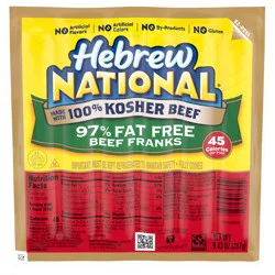 Hebrew National 97% Fat Free Beef Franks, 9.43 oz., 6 Count Pack