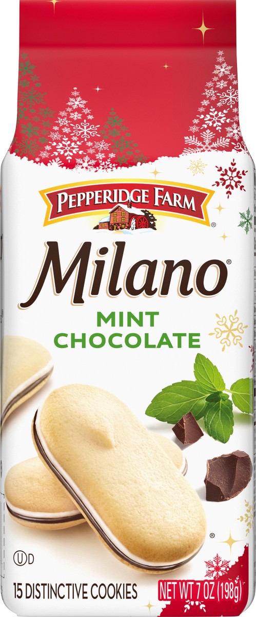 slide 6 of 9, Pepperidge Farm Milano Mint Chocolate Cookies, 7 OZ Bag (15 Cookies), 7 oz