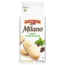 Pepperidge Farm Milano Mint Chocolate Cookies, 7 oz Bag