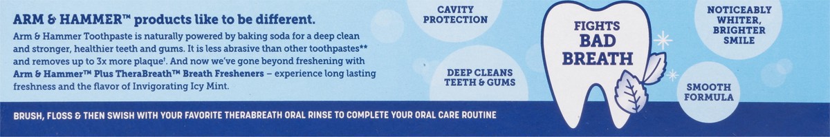 slide 8 of 13, ARM & HAMMER Whitening Toothpaste Plus Therabreath Breath Fresheners, Invigorating Icy Mint Flavor, 5.5 oz, 5.5 oz
