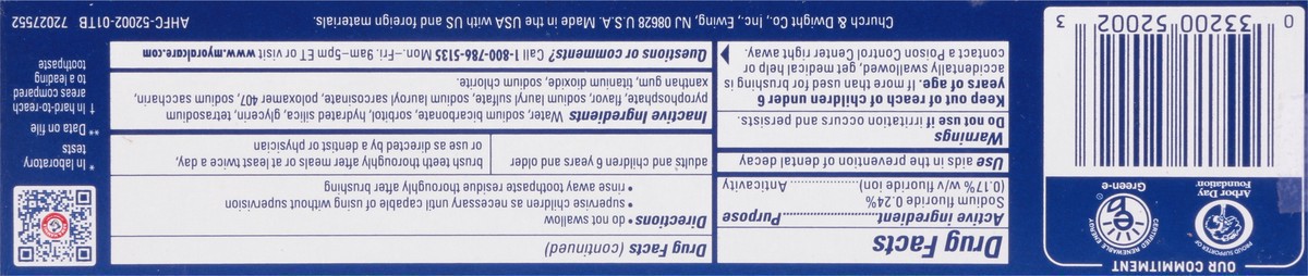 slide 3 of 13, ARM & HAMMER Whitening Toothpaste Plus Therabreath Breath Fresheners, Invigorating Icy Mint Flavor, 5.5 oz, 5.5 oz