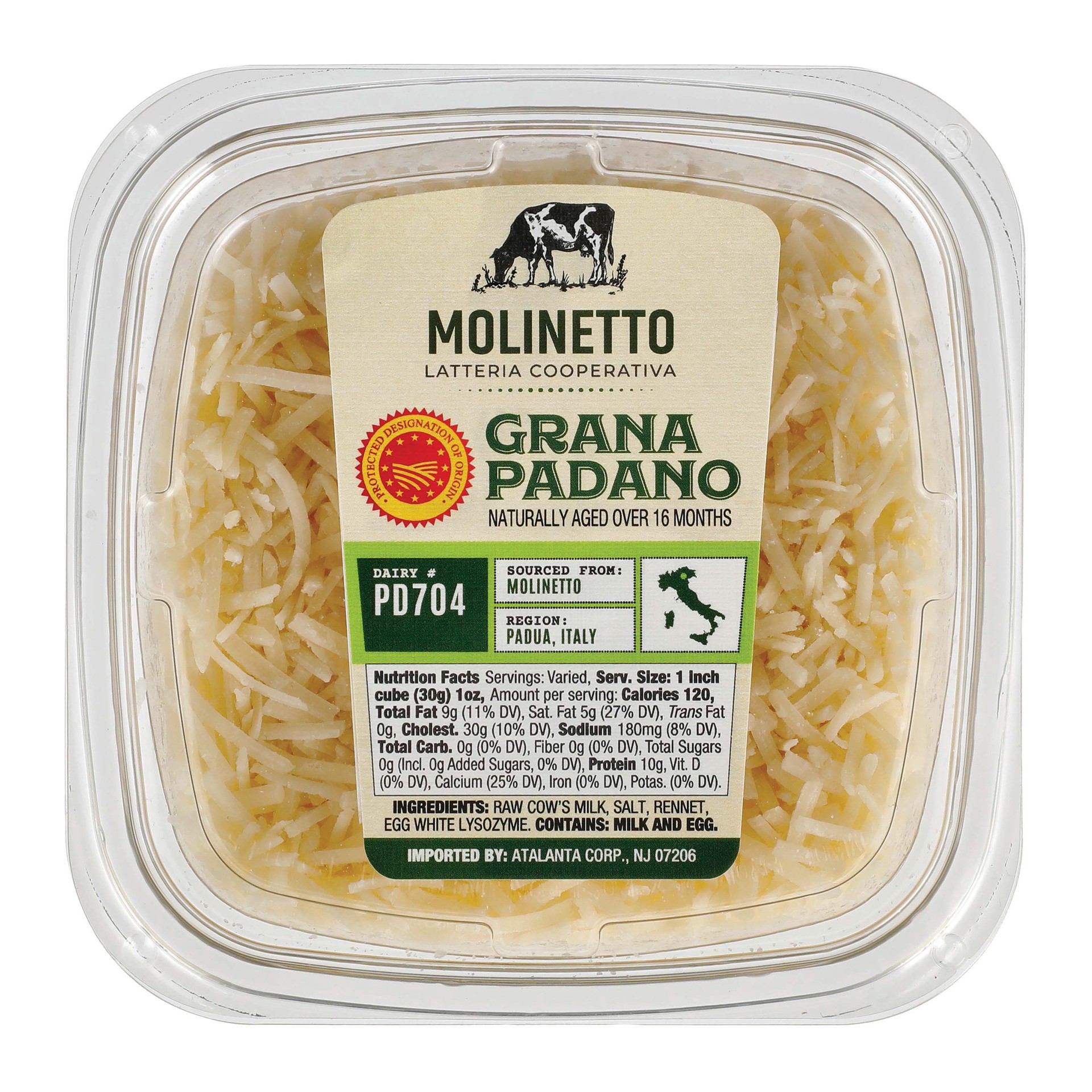 slide 1 of 1, Molinetto Grana Padno 16 Month Shredded Cheese - 1 lb, per lb