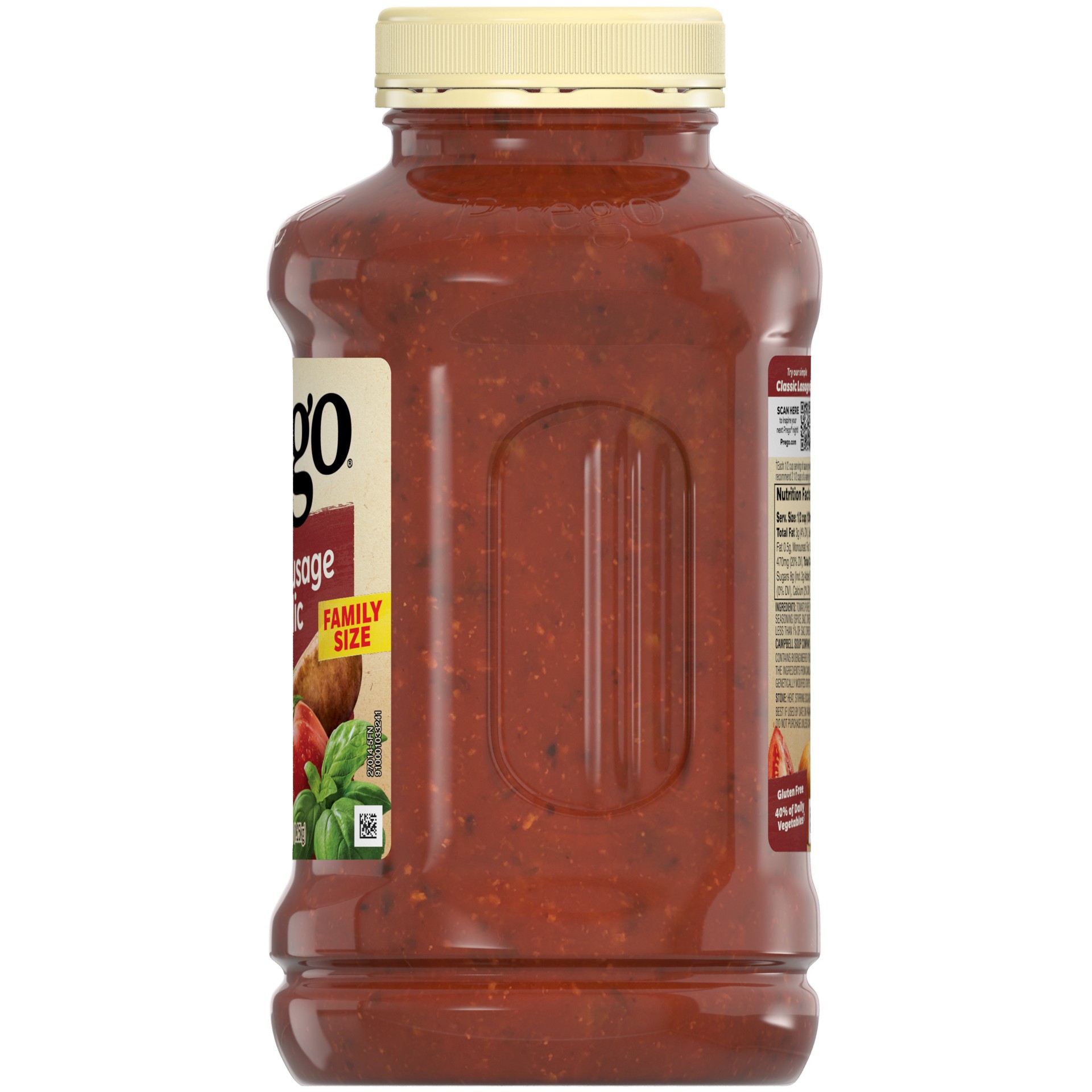 slide 3 of 5, Prego Italian Sausage and Garlic Meat Sauce, 44 oz Jar, 44 oz