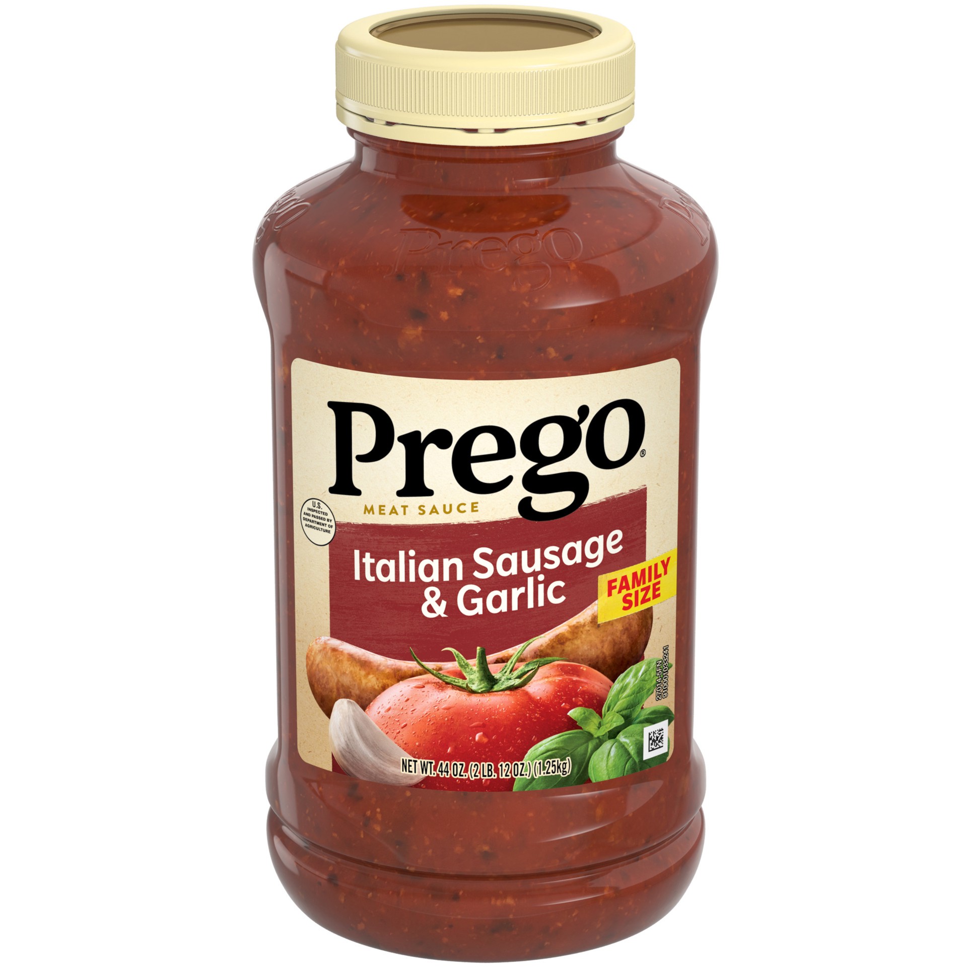 slide 1 of 5, Prego Italian Sausage and Garlic Meat Sauce, 44 oz Jar, 44 oz