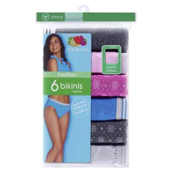 Fruit of the Loom FOL 6PK HEATHER BIKINI 6DBIKH2 AST 6
